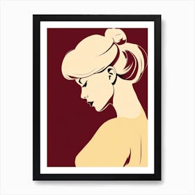 Profile in Warm Tones Art Print