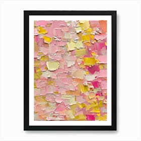 Pink And Yellow Abstract Painting Art Print