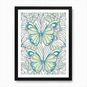 Brimstone Butterfly William Morris Inspired 1 Art Print