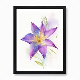 Star Flower Wildflower Watercolour Art Print