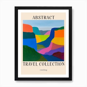 Abstract Travel Collection Poster Luxembourg 1 Art Print