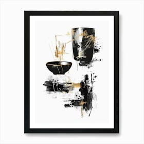 Black And Gold Canvas Print 69 Art Print