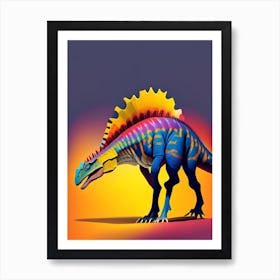 Aucasaurus 1 Primary Colours Dinosaur Art Print