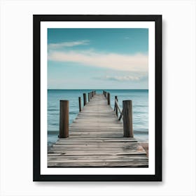 Pier On The Beach Art Print