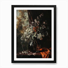 Baroque Floral Still Life Nigella 1 Art Print