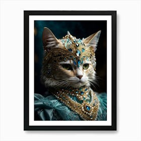 Cat In Costume 4 Art Print