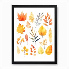 Cute Autumn Fall Scene 80 Art Print