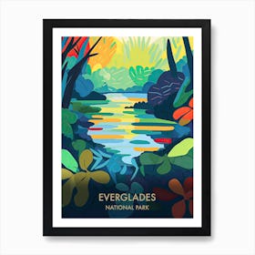 Everglades National Park Travel Poster Matisse Style 1 Art Print