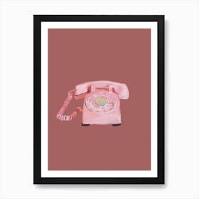 Pink phone Art Print