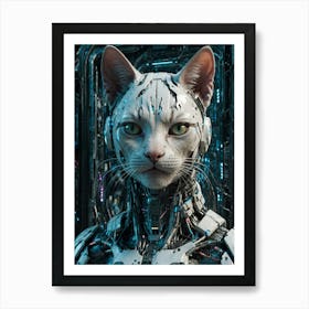 Robot Cat Art Print