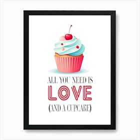 Cupcakes & Valentine's Day Art Print