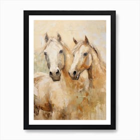 Horses Painting In Wyoming, Usa 2 Art Print