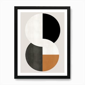 Geometric Noir Reverie Art Print