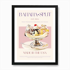 Banana Split Mid Century Art Print