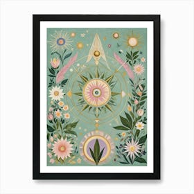 Floral Tarot Card 1 Póster