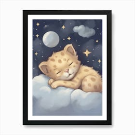 Sleeping Baby Lion 1 Art Print