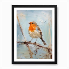 Bird Painting European Robin 2 Art Print