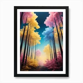 Colorful Tree Art Art Print