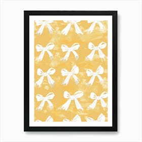 Sunshine Coquette Bows 5 Pattern Art Print