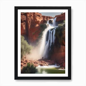 Ouzoud Falls, Morocco Realistic Photograph (3) Art Print