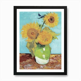 Van Gogh - Sunflowers In A Vase 1 Art Print