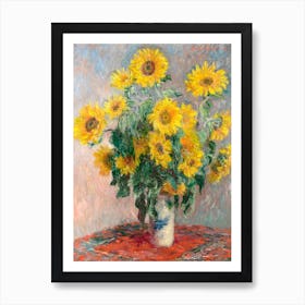 Bouquet Of Sunflowers (1881), Claude Monet Art Print