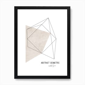 Abstract Geometric 4 Line Art Print