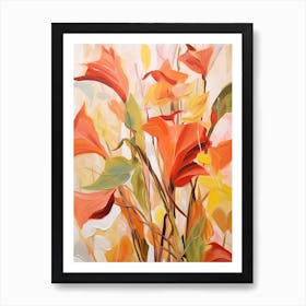 Fall Flower Painting Moonflower 1 Art Print