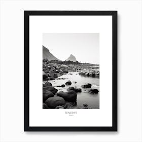 Poster Of Tenerife, Spain, Black And White Analogue Photography 3 Art Print
