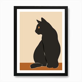 Black Cat Print 01 Art Print