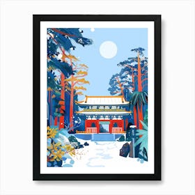 Nikko Toshogu Shrine 1 Colourful Illustration Art Print