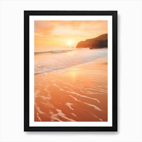 Barafundle Bay Beach Pembrokeshire Wales At Sunset 1 Art Print