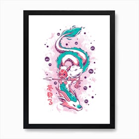 The Princess And The Dragon  Art Print