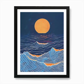 Sunrise Over The Ocean 2 Art Print