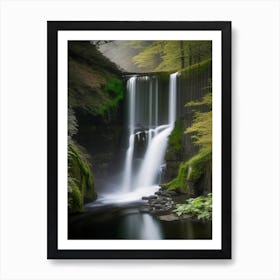 Henrhyd Falls, United Kingdom Realistic Photograph (1) Art Print