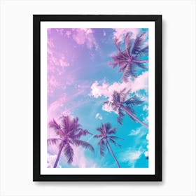 Sky With Palm Trees Art Print