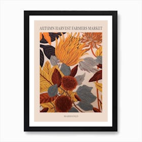 Fall Botanicals Marigold 1 Poster Art Print