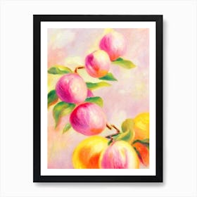 Plum 2 Painting Fruit Art Print