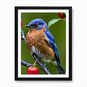 Eastern Bluebird-Reimagined 19 Art Print