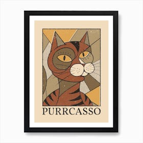 Purrcasso Art Print