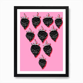 10 Strawberries Art Print