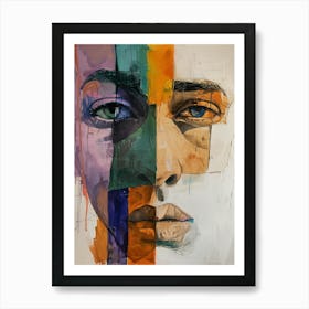 Abstract Of A Woman'S Face 3 Art Print