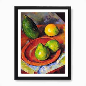 Avocado 2 Cezanne Style vegetable Art Print