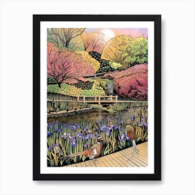 Japanese Water Garden Art Print