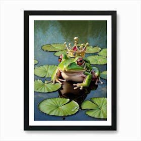 Frog With Crown Art Print