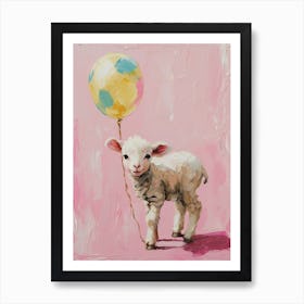 Cute Ram 2 With Balloon Art Print