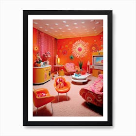 Barbie Retro Home Interior Kitsch 4 Art Print