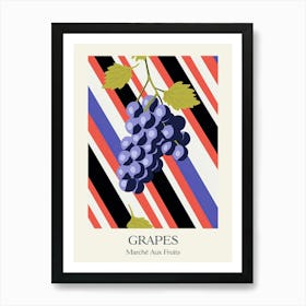 Marche Aux Fruits Grapes Fruit Summer Illustration 2 Art Print