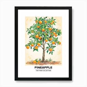 Pineapple Tree Storybook Illustration 1 Poster Poster