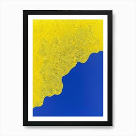 'Yellow Wave' Art Print